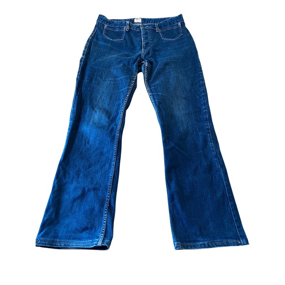 Fiorucci Safety Jeans Vintage Bootcut Button Fly‎ Patch Pocket Womens Size 14 - Picture 1 of 10